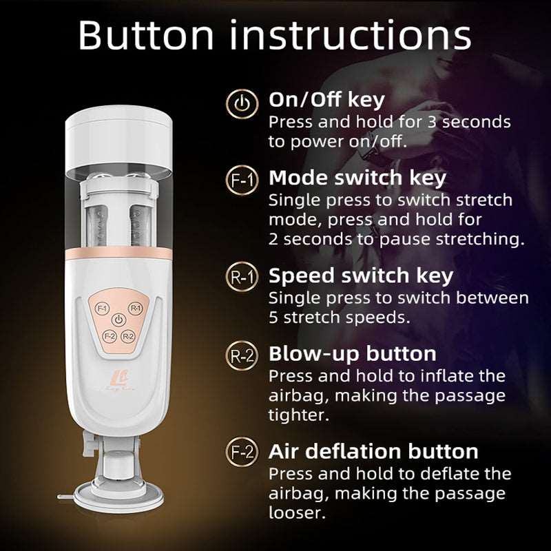 Aroselove - 5-Speed Suction and Clamping Male Masturbator - Aroselove