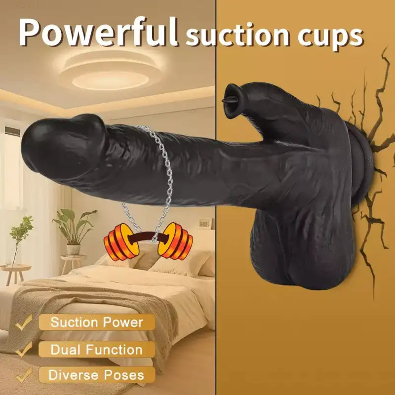 【1:1 Lifelike Upgraded Licking Dildo】Swing Thrusting Vibrator with Heating Modes Adult Toys