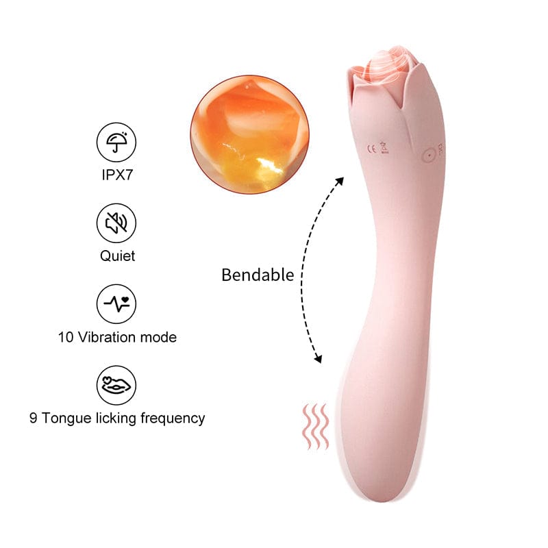 Aroselove - Rose Tongue Licking Vibrator - Aroselove