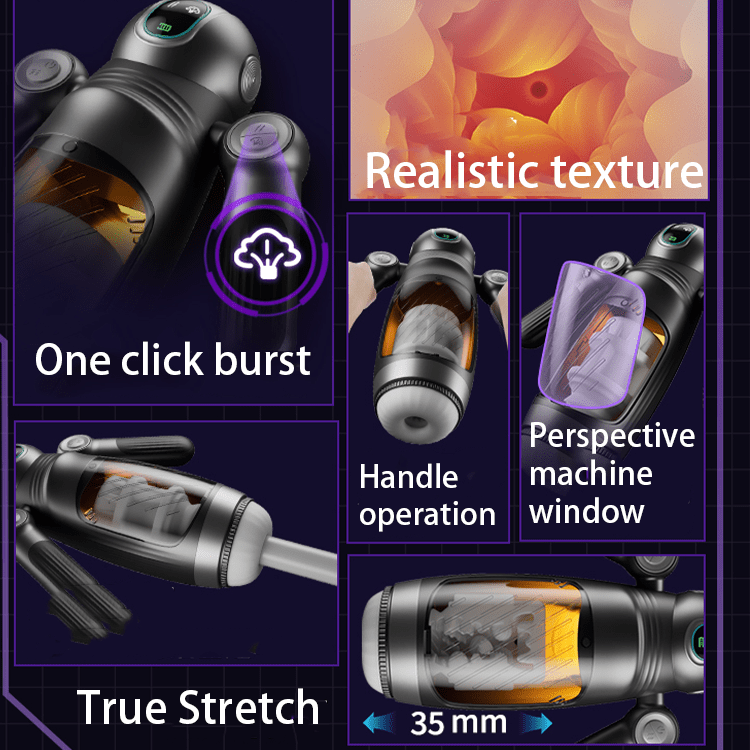 Aroselove - Bella Bot - Robot Telescopic Vibration Male Penis Stroker - Aroselove