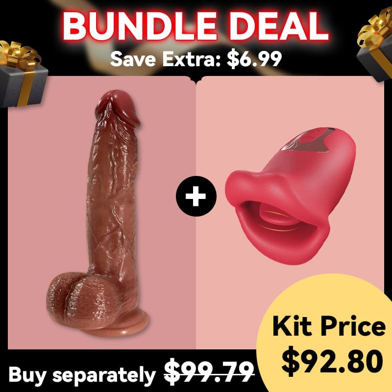 Aroselove - 9 Vibrating 3 Telescoping Swing Realistic Dildo Vibrator 8.86 Inch - Aroselove