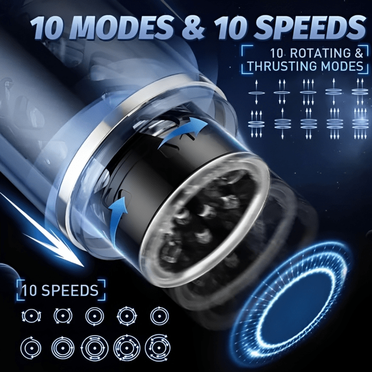 Aroselove - Samurai 3.0 - 10 Thrusting Spinning Telescopic And Rotating Masturbation Cup - Aroselove