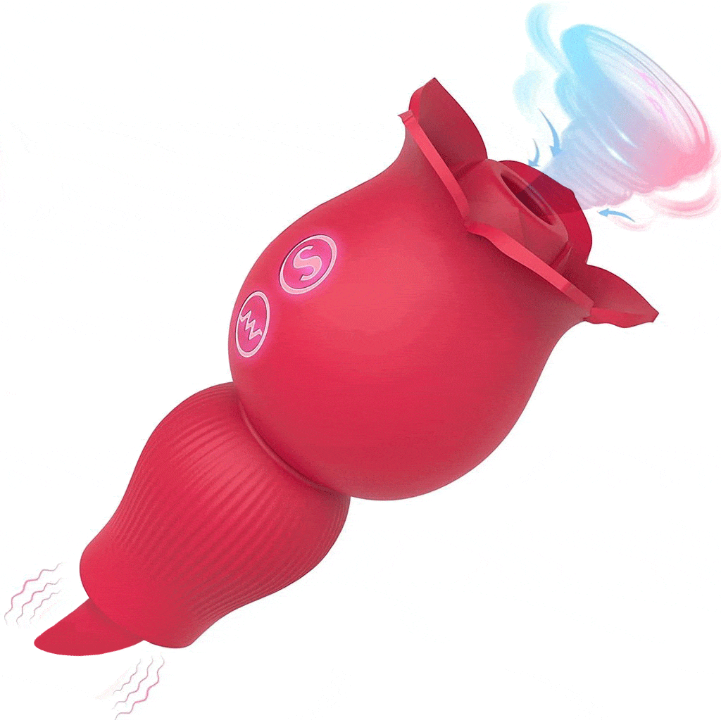 Aroselove - Rose Sucking and Tongue Vibrator 2 in 1 Rose Toy - Aroselove