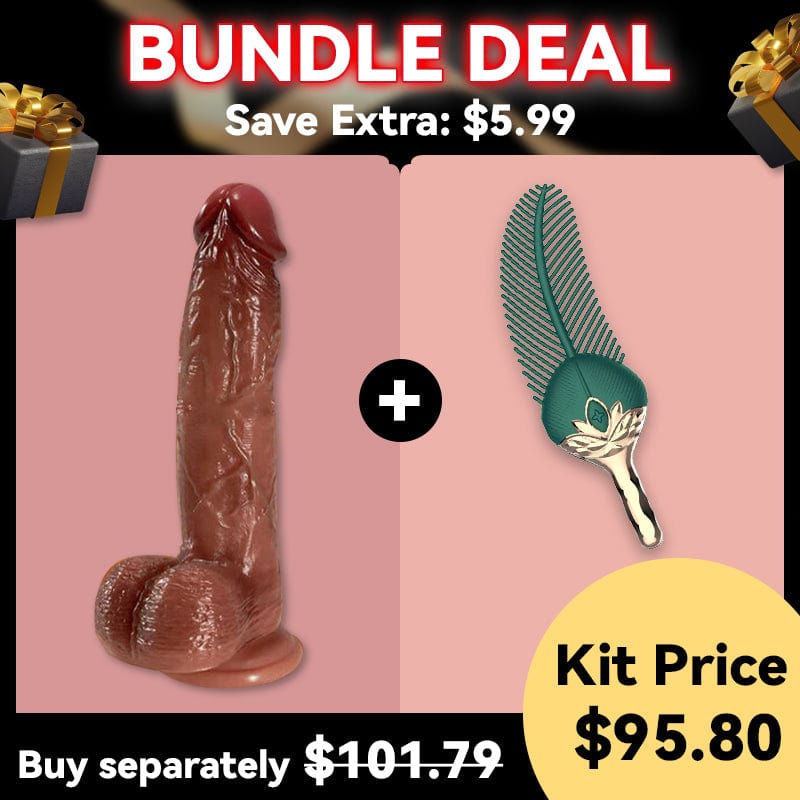 Aroselove - 9 Vibrating 3 Telescoping Swing Realistic Dildo Vibrator 8.86 Inch - Aroselove