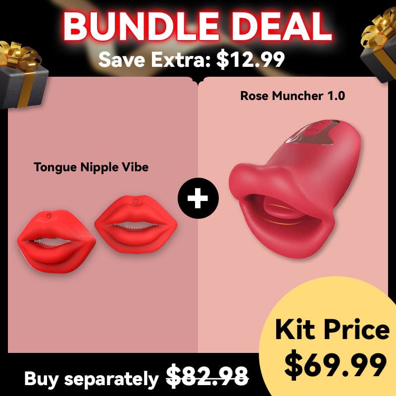 Rose Muncher 10 Biting & 10 Vibrating Modes Stimulate Nipple Clitoral Women Vibrator - Aroselove