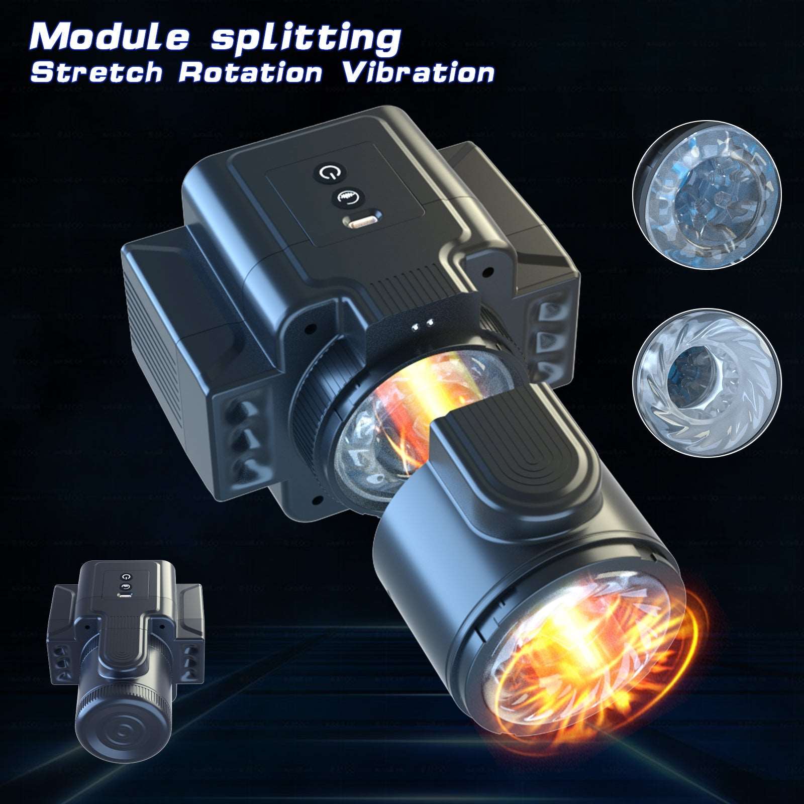 Aroselove - Camera 7-Speed Rotating Vibrating Male Masturbator - Aroselove