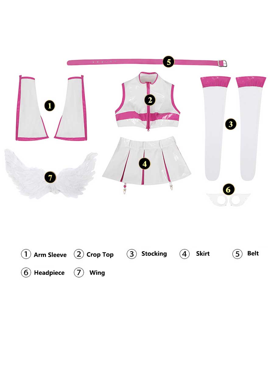 Anime Black & White Angel Costume