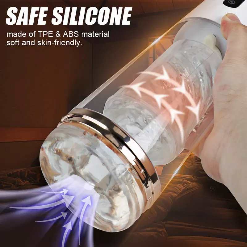 Aroselove - 10-Frequency Rotating 10-Frequency Retractable Male Masturbator - Aroselove