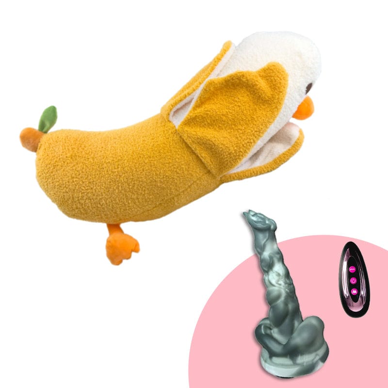 Plush Dildo Machine Thrusting Licking Dildo Machine Sex Toy With Remote Control