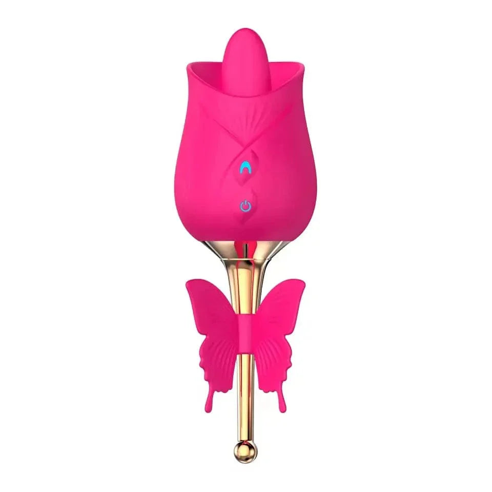 Aroselove - 10-Frequency Vibration Tongue Licking Rose Vibrator - Aroselove