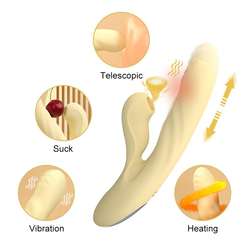 Aroselove - 7-Speed Suction 10-Speed Telescopic Automatic Heating Female Masturbator - Aroselove