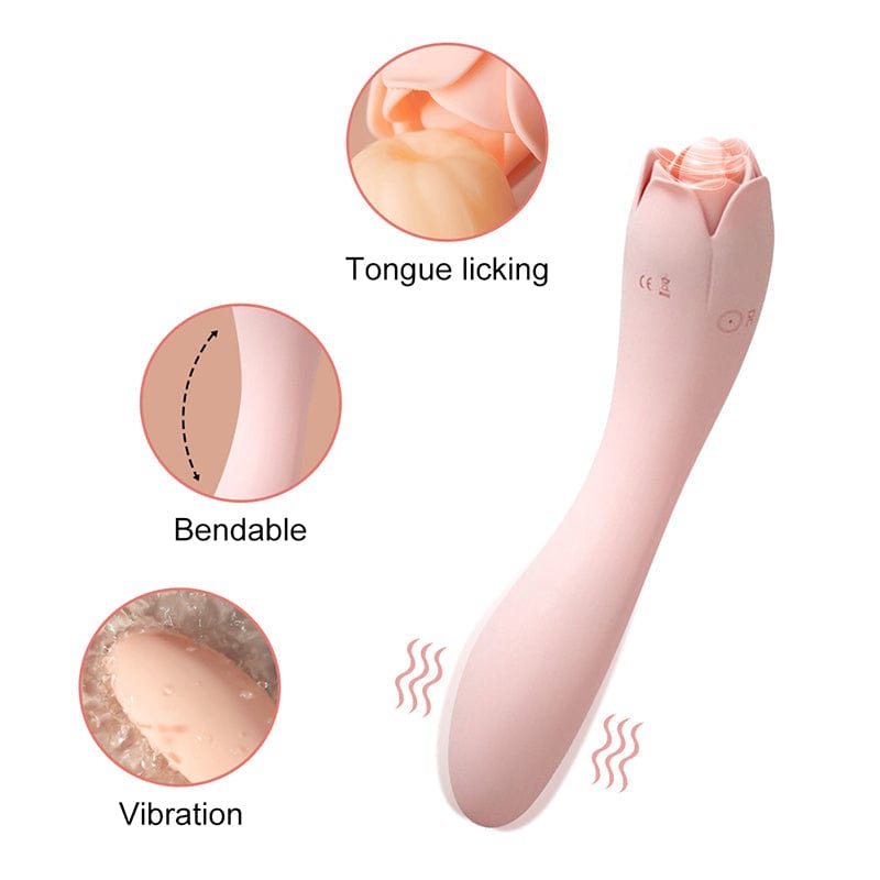 Aroselove - Rose Tongue Licking Vibrator - Aroselove