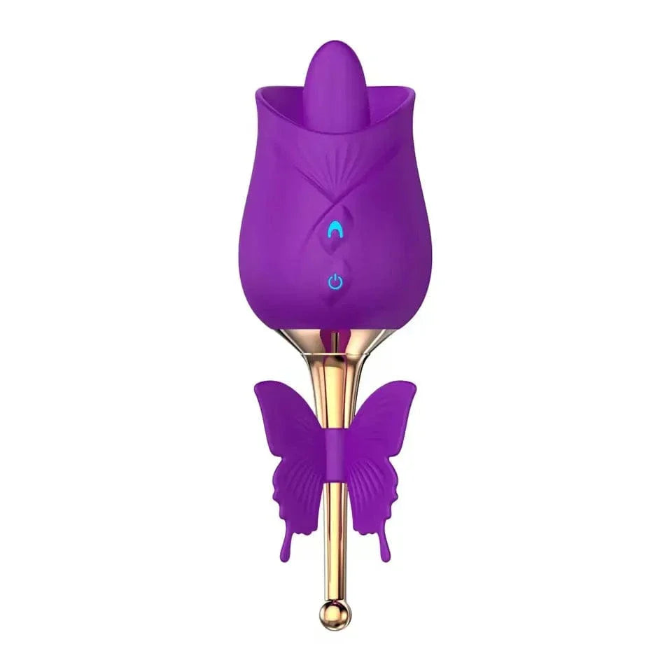 Aroselove - 10-Frequency Vibration Tongue Licking Rose Vibrator - Aroselove