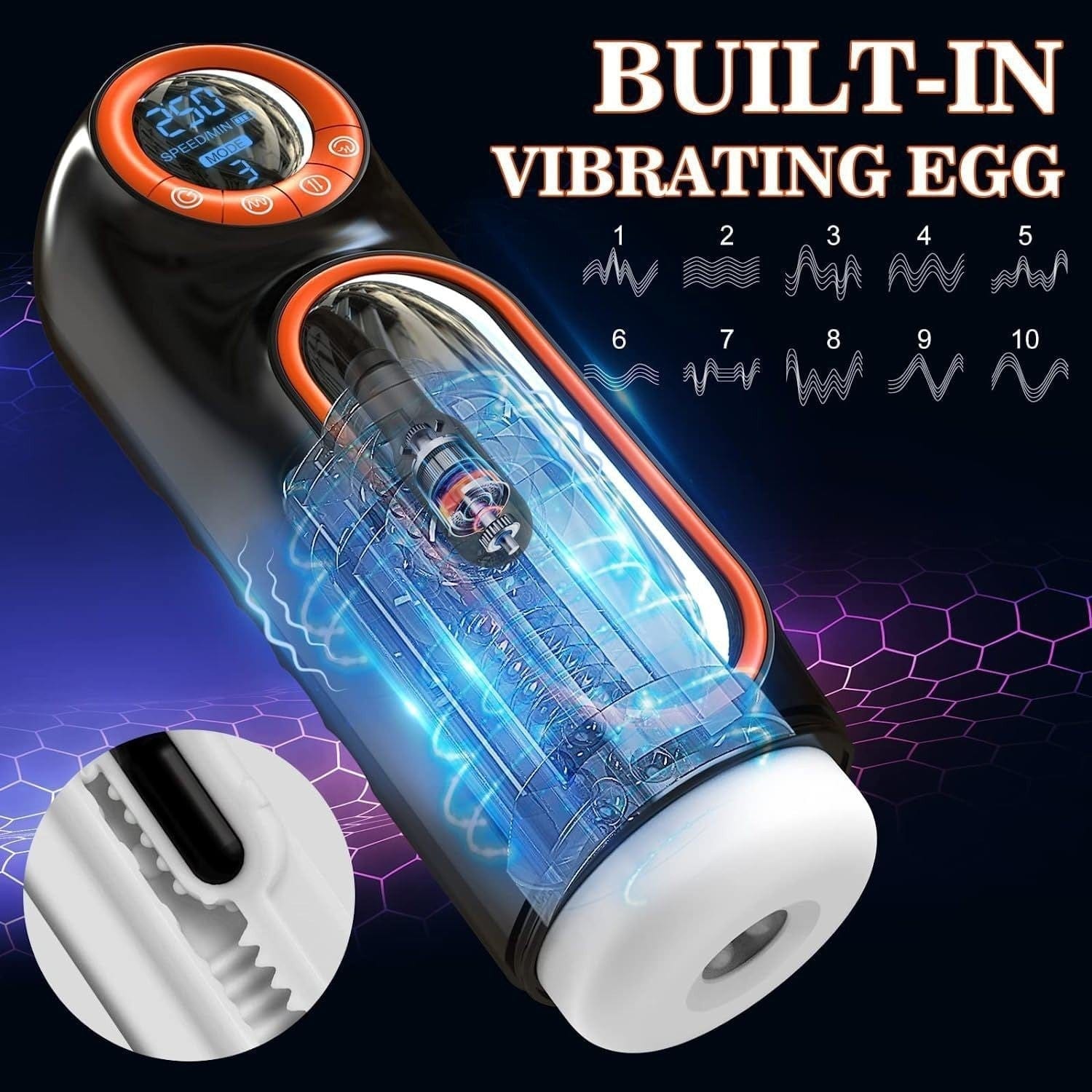 Aroselove - Intruder 1.0 - Fully Automatic Men's Masturbator Inverted Aircraft Cup Adult - Aroselove