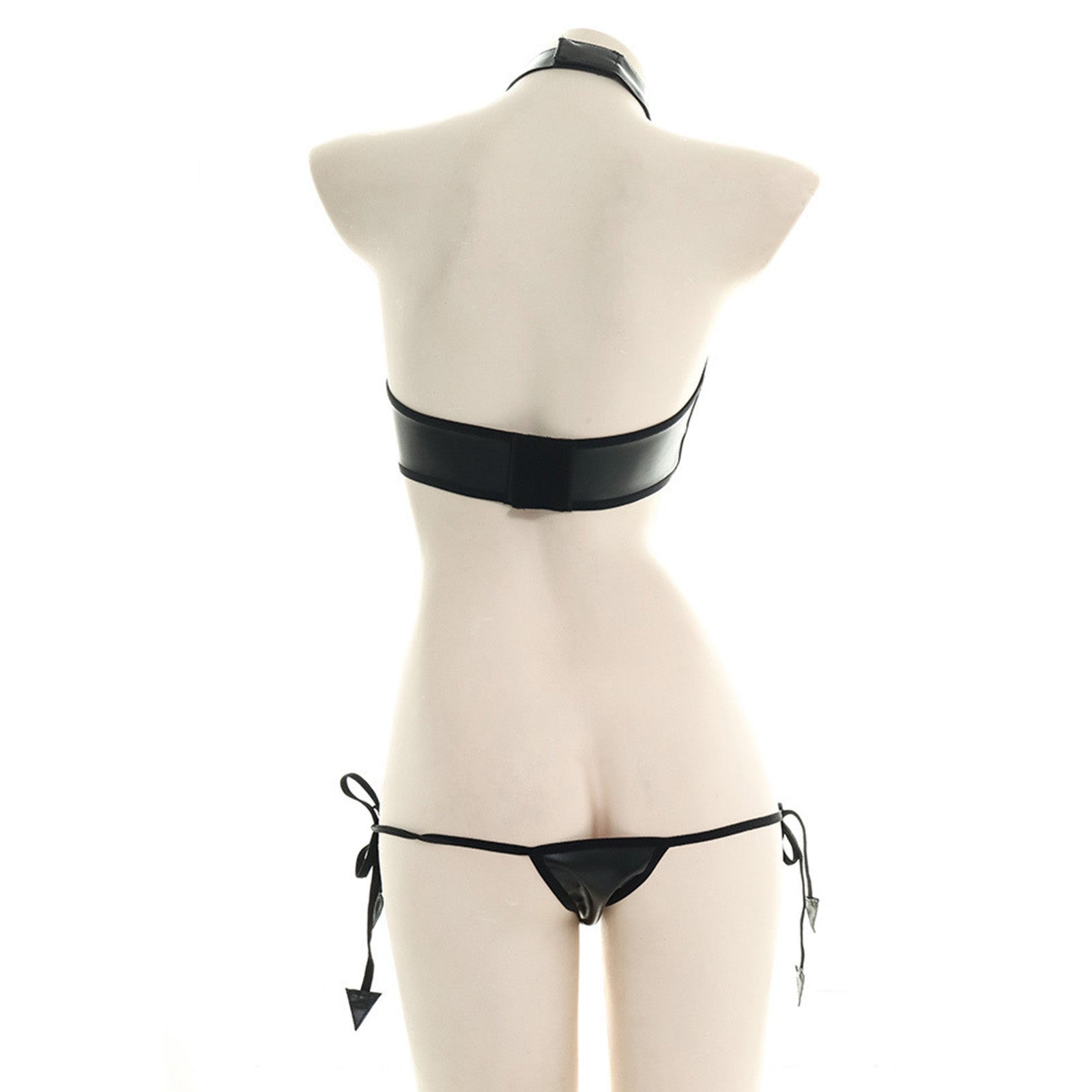 Hell Rider Succubus Lingerie Sexy Devil Latex Black Cosplay Costume