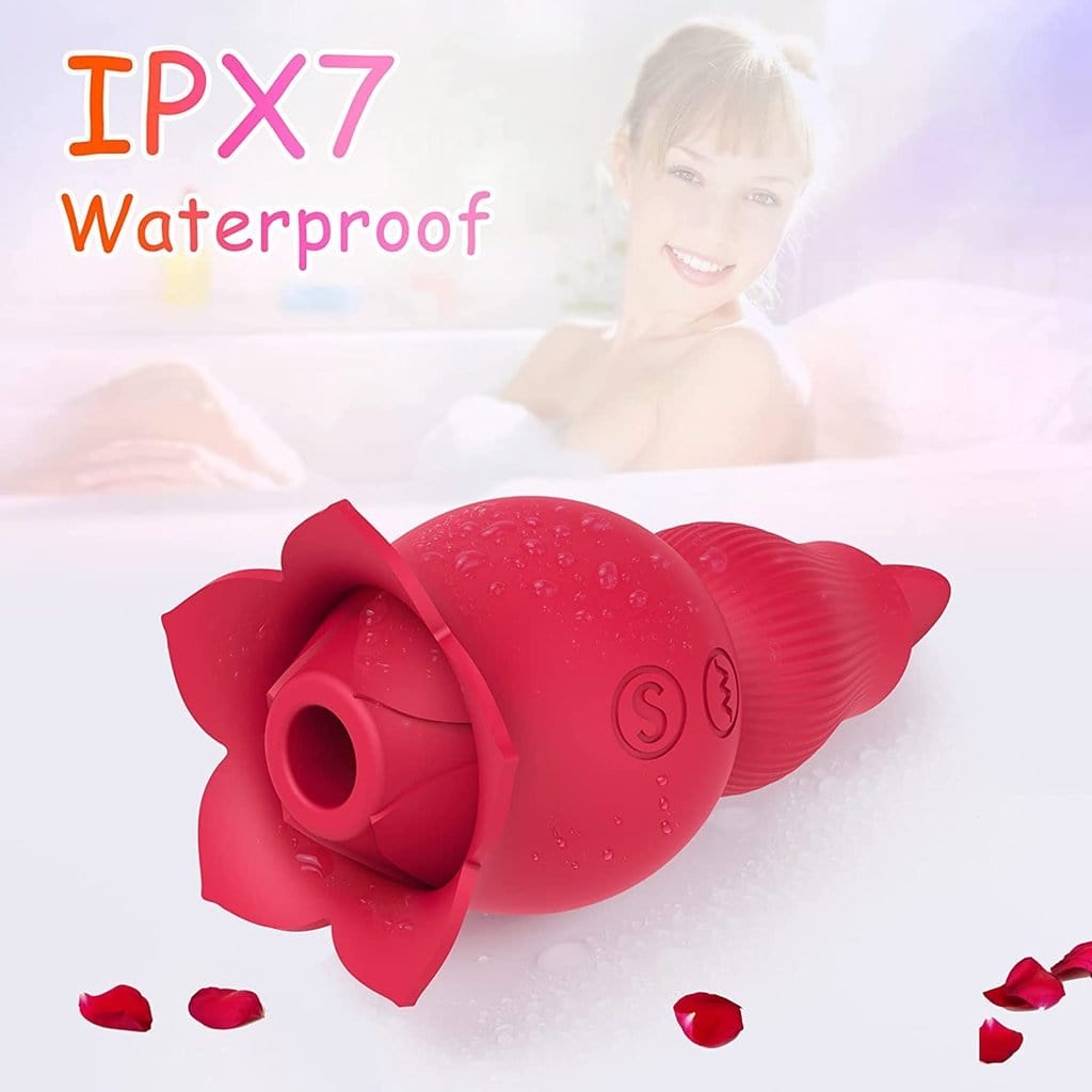 Aroselove - Rose Sucking and Tongue Vibrator 2 in 1 Rose Toy - Aroselove