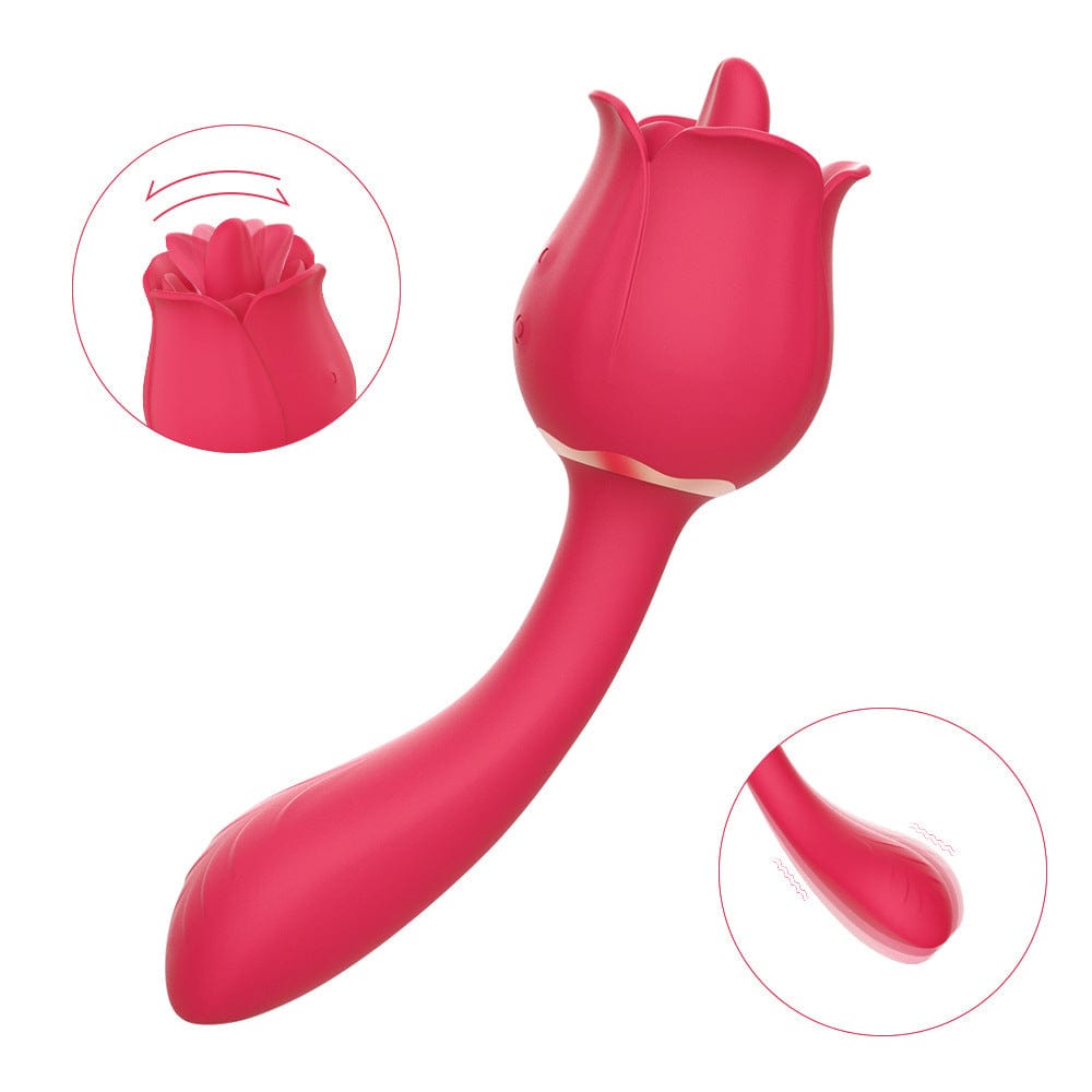 Aroselove - Rose Vibrator With Handle - Aroselove