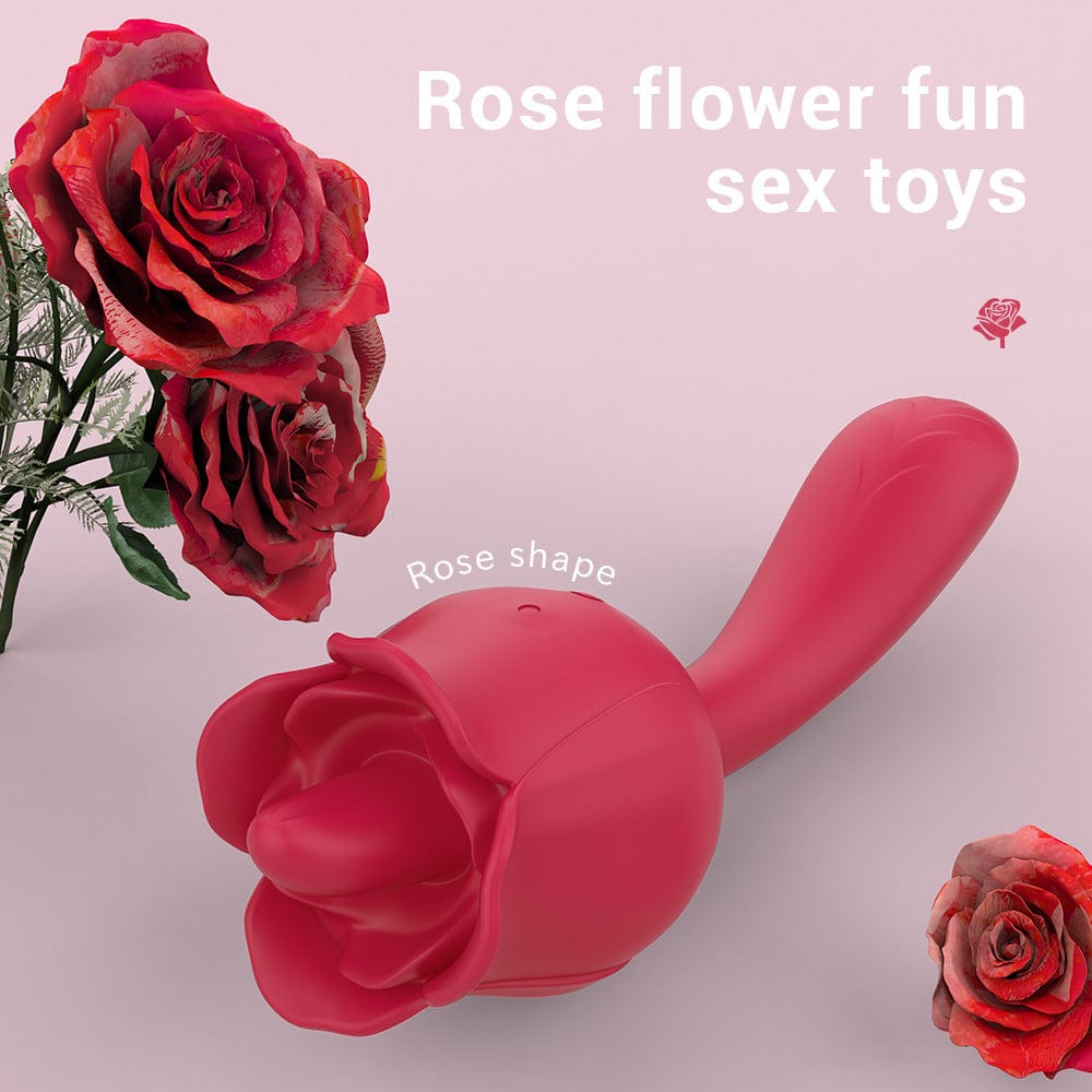 Aroselove - Rose Vibrator With Handle - Aroselove