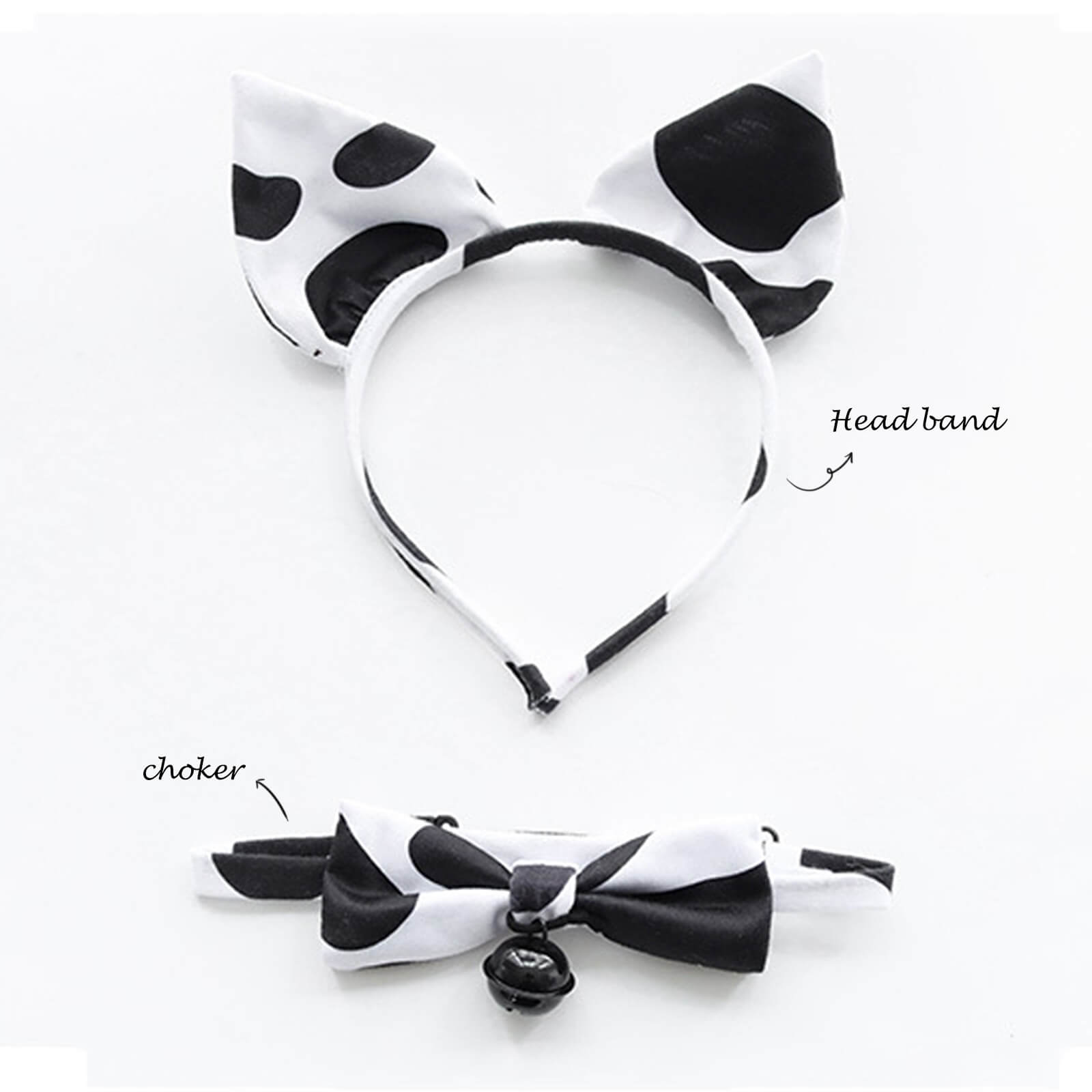 Cow Print Square Anime Lingerie Lolita Japanese Cosplay Bikini Costume Set