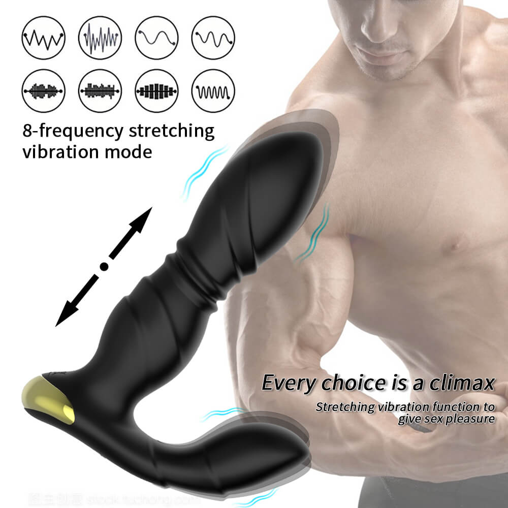 8-Frequency Vibration Thrusting Anal Vibrator Butt Plug