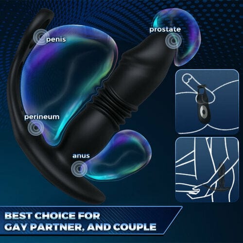 Aroselove - 3 -Thrusting & 12 -Vibrating Cock Rings Prostate Massager - Aroselove