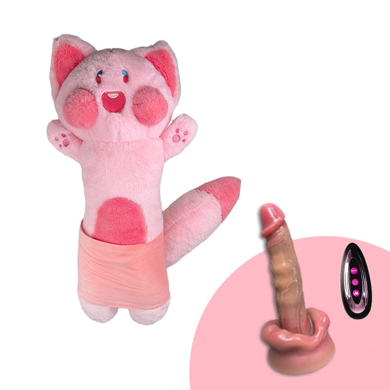 Plush Dildo Machine Thrusting Licking Dildo Machine Sex Toy With Remote Control