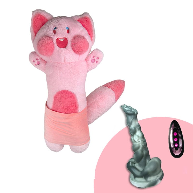 Plush Dildo Machine Thrusting Licking Dildo Machine Sex Toy With Remote Control