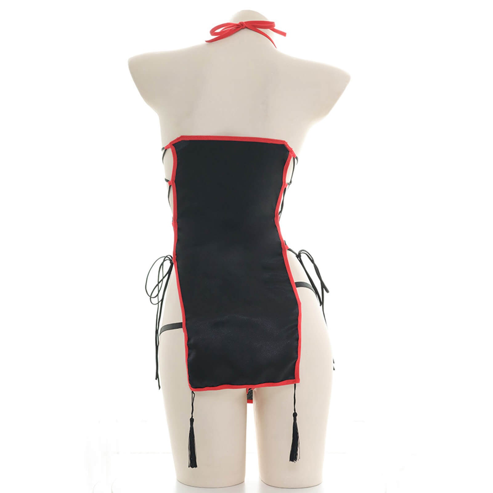 Classical Cheongsam Lingerie Dress High Split Side Straps Cosplay Outfit