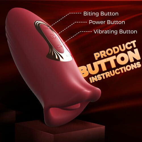 Aroselove - Rose Kiss 10 Biting & 10 Vibrating Modes Stimulate Nipple Clitoral Women Vibrator - Aroselove