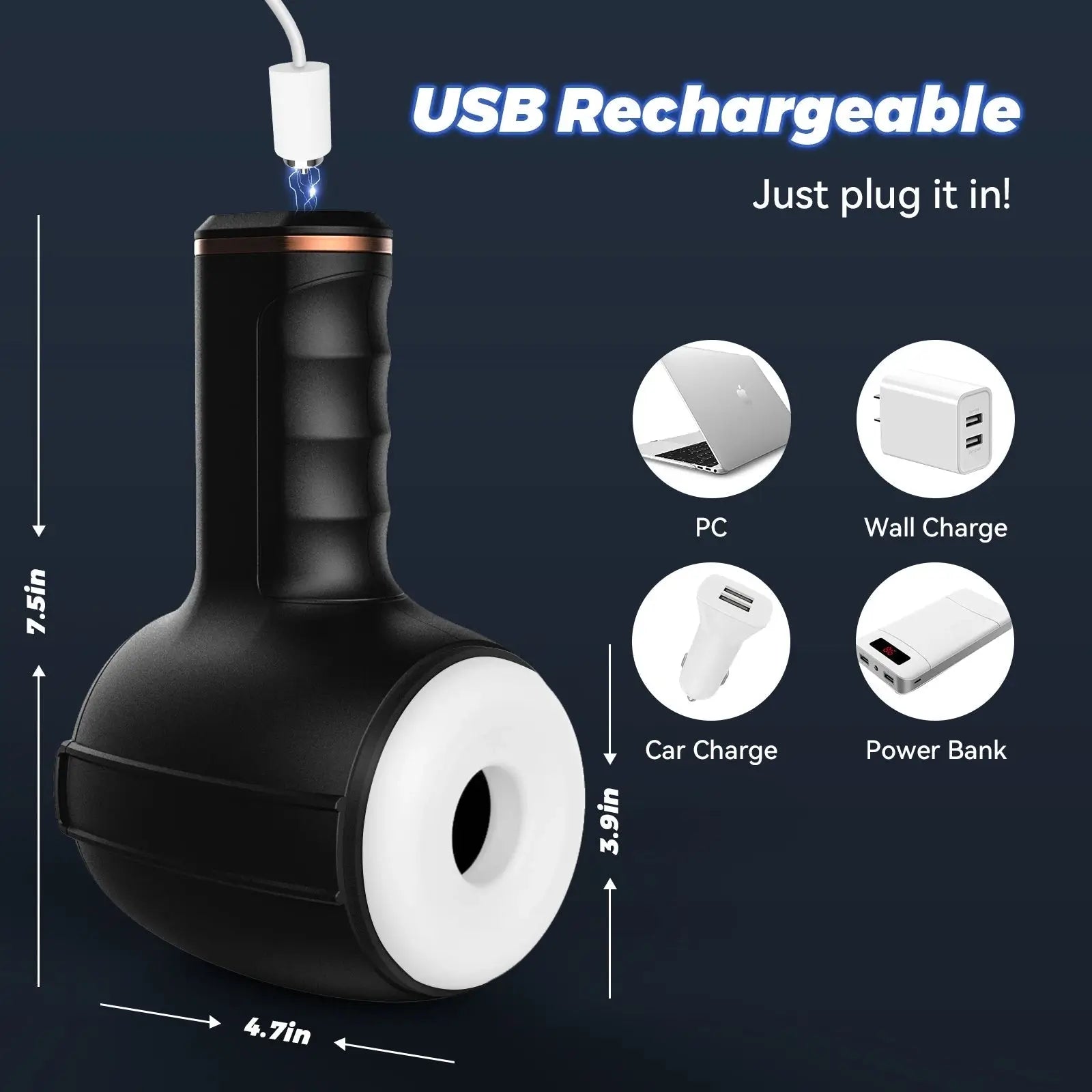 Aegis 8 Vibrating 5 Thrusting Handheld Masturbtor Male Sex Toys