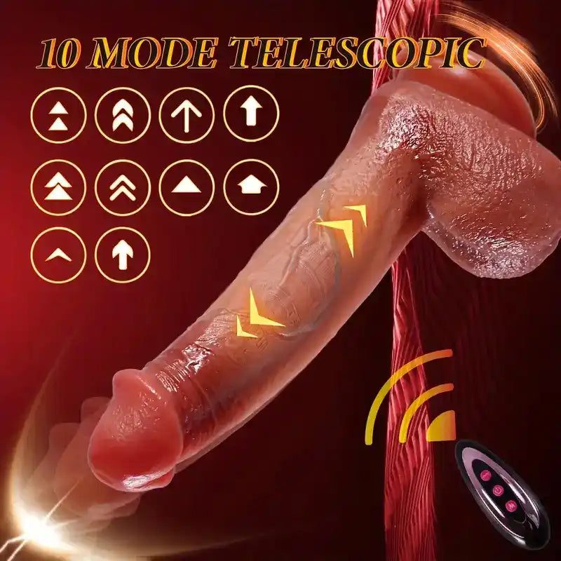 Alex Adams – 4 in 1 Vibrating & Thrusting & Swinging & Heating Dildo 8.66 Inch