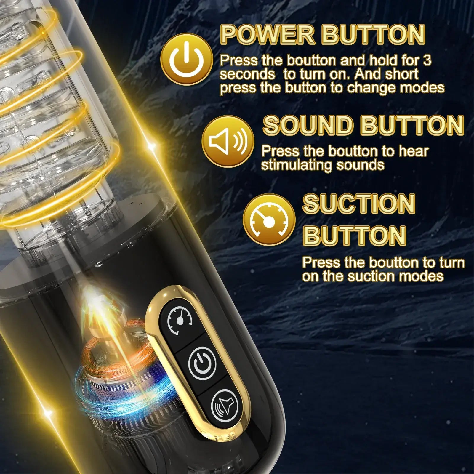 Alex Labial Entrence-10 Thrusting Rotating 10 Sucking Automatic Male Oral Sex Masturbator