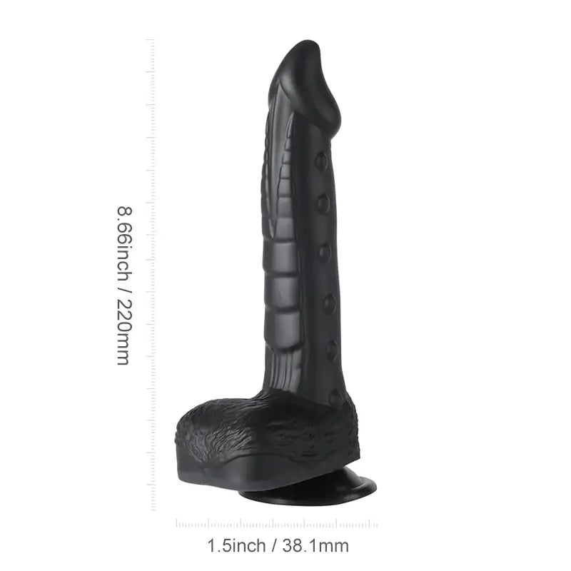Alger – 8 Inch Black Thrusting Vibrating Dildo