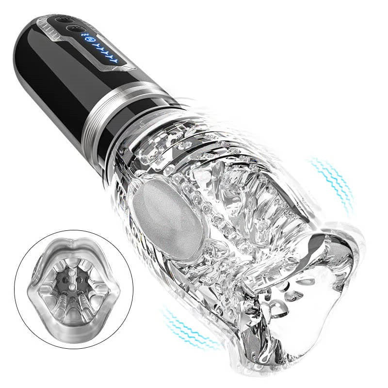 Amber-Double Egg Vibrators 5 Thrusting Rotation 7 Vibrating Oral Sex Handheld Masturbator