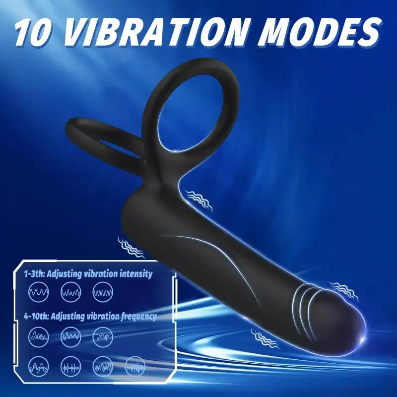 Anal Couples Strap On Anal Dildo With Vibrating Cock Ring