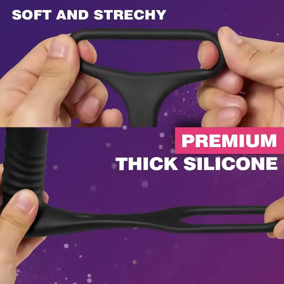 Arlo C 3 Thrusting 10 Vibrating Remote Control Cock Ring Anal Vibrator