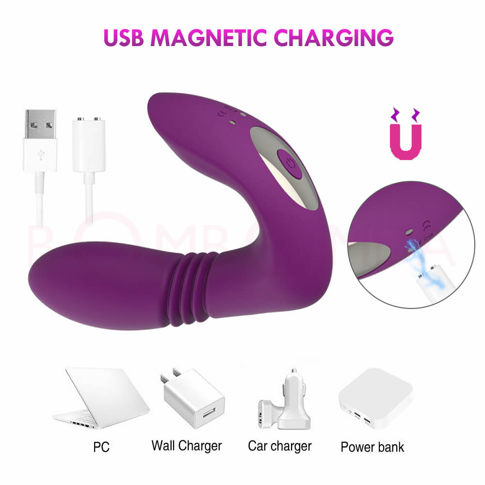 Asisa Unisex Super Powerful 12 Vibrating 3 Thrusting Stimulator