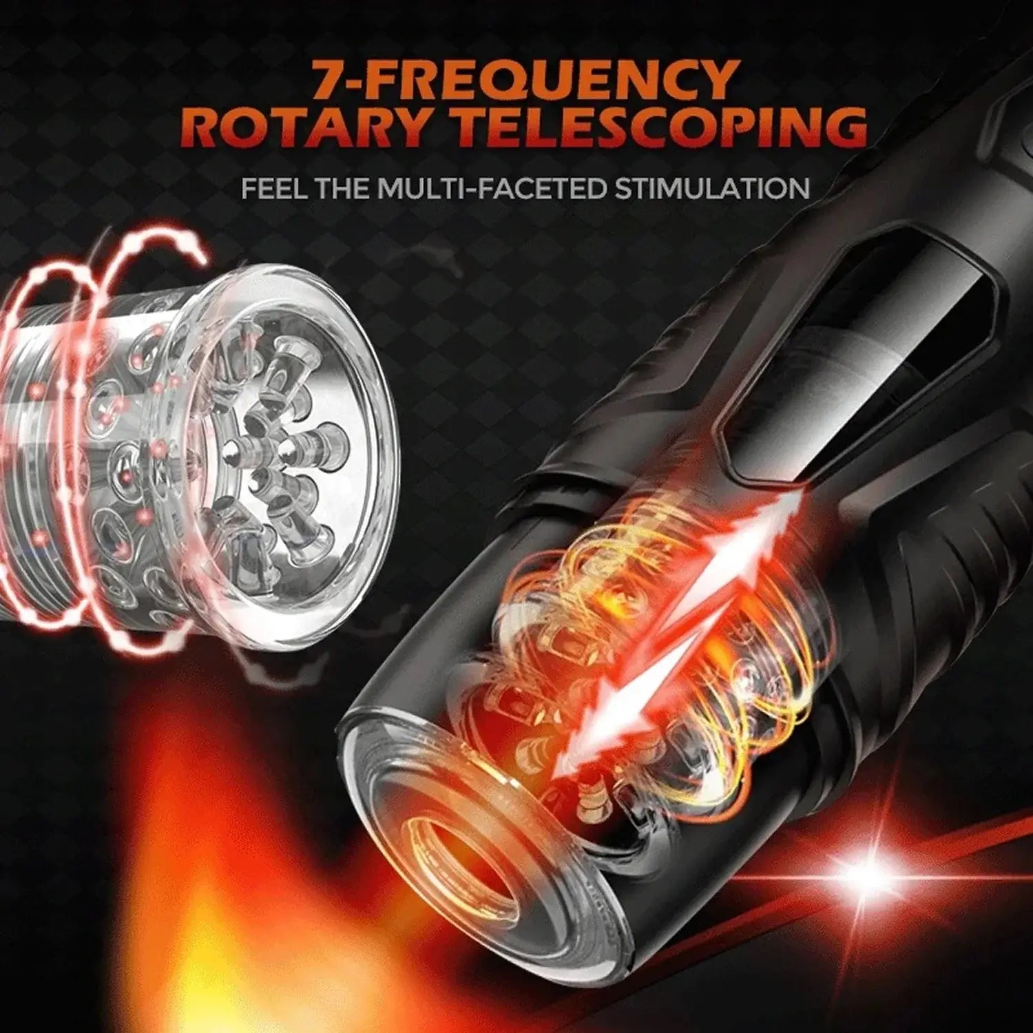 BLACK KNIGHT Automastic Thrusting & Rotating Male Masturbator Sex Toys