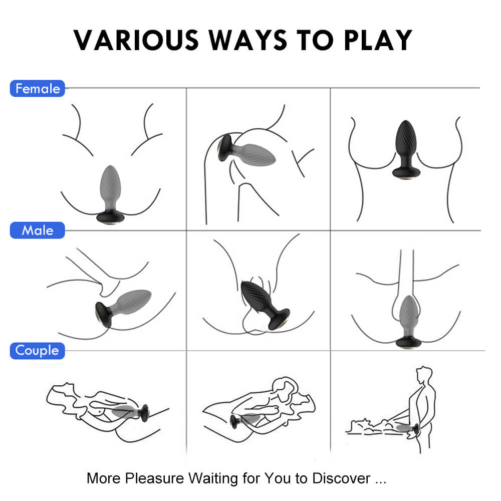 Bestvibe 8 Rotating & Vibrating Remote Control Anal Plug