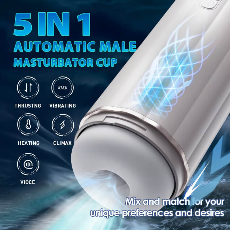 Bestvibe Bluetooth 10 Vibration Thrusting Heating Stepless Adjusting Male Masturbator