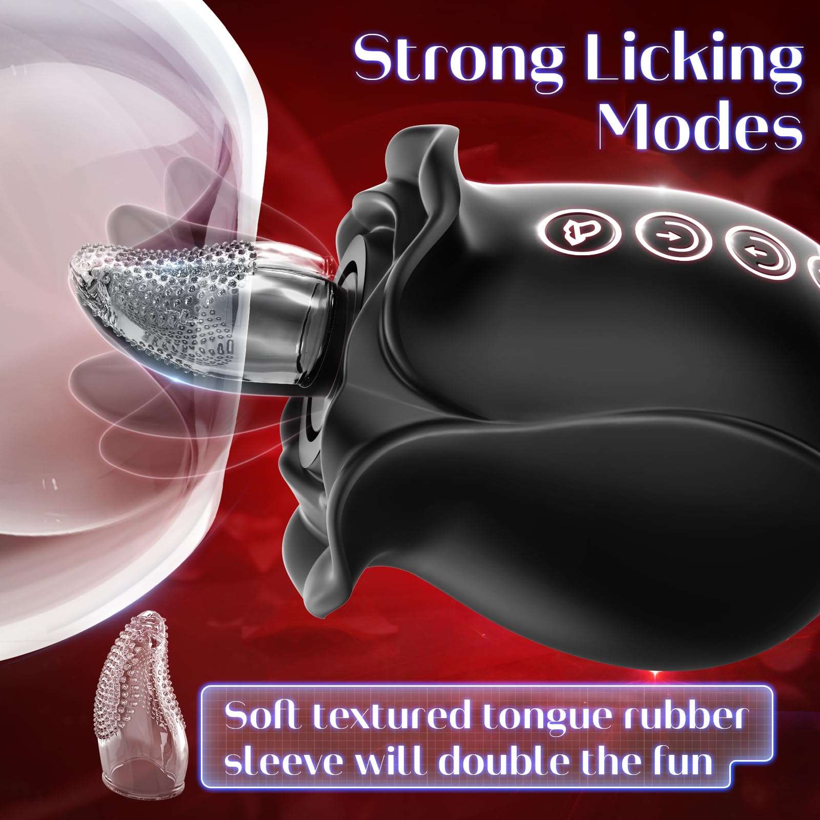 Aroselove - 3 in 1 Sucking &Licking Rose Vibrators