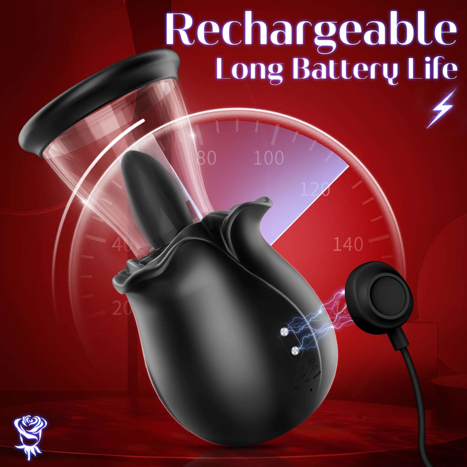 Aroselove - 3 in 1 Sucking &Licking Rose Vibrators
