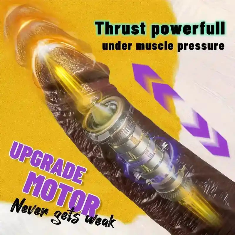 Black Thrusting Dildo Vibrator Sex Toys Realistic BBC Dildo Penis with 9 Vibrating & 3 Thrusting Modes