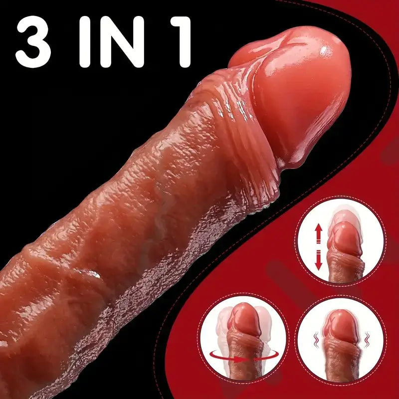 Blush 7.67 In Realistic Thrusting Vibrating Dildo with Internal Warming Sensations