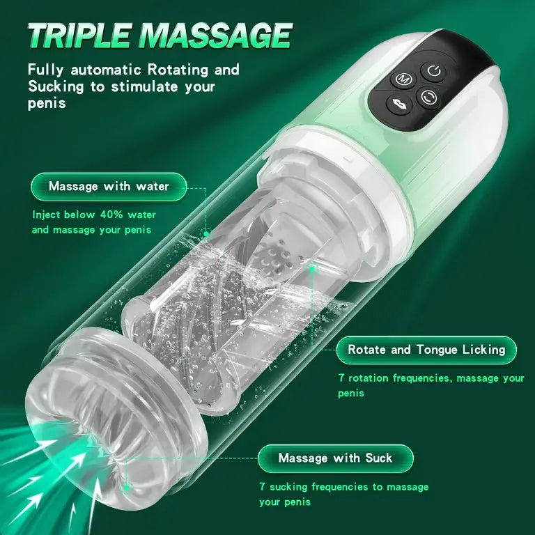 Boehler-Rotating Tongue Summer New Water SPA Automatic Male Masturbation Cup