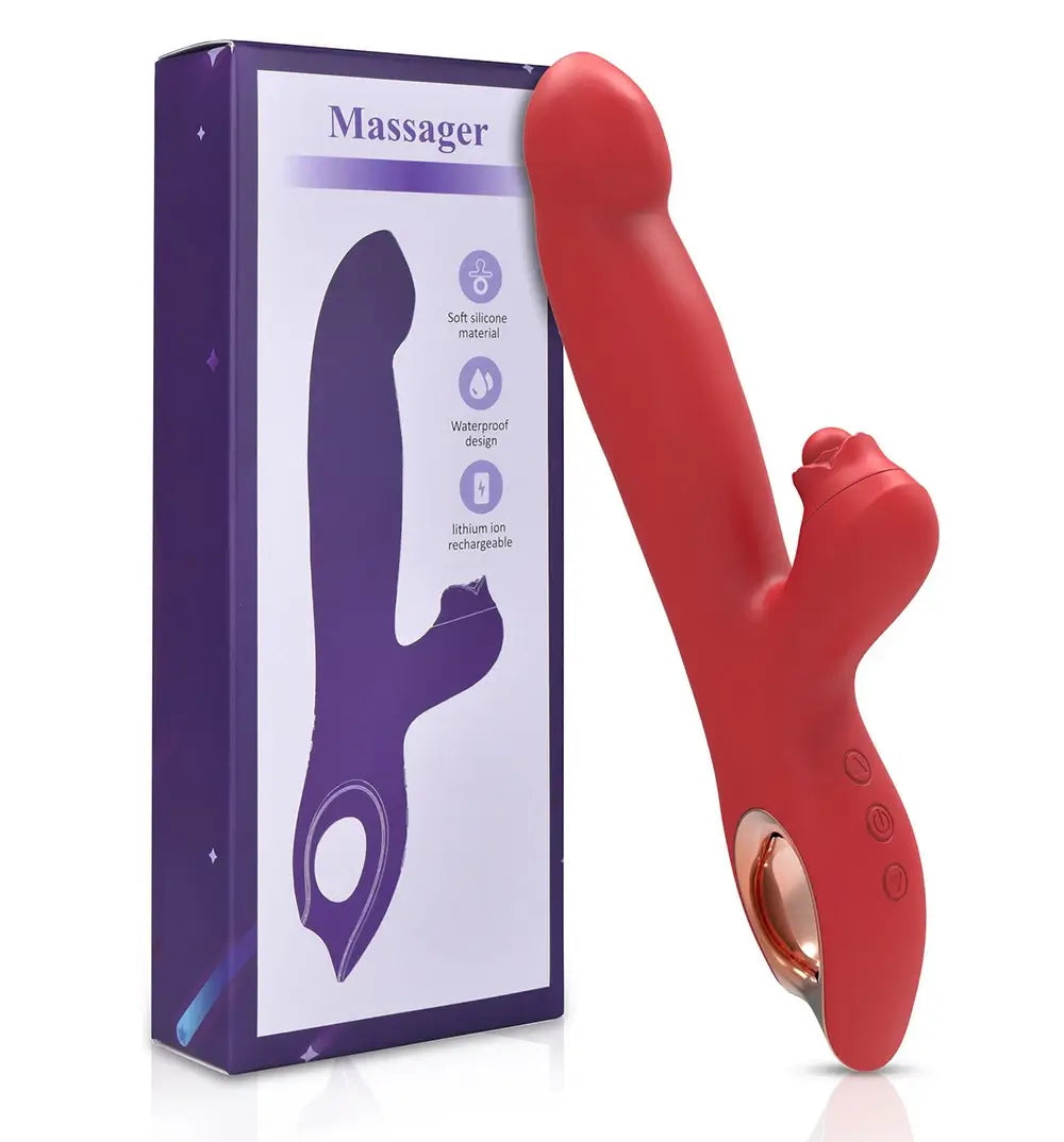 Bud – Tapping Rabbit Vibrator with Sliding Beads Ring