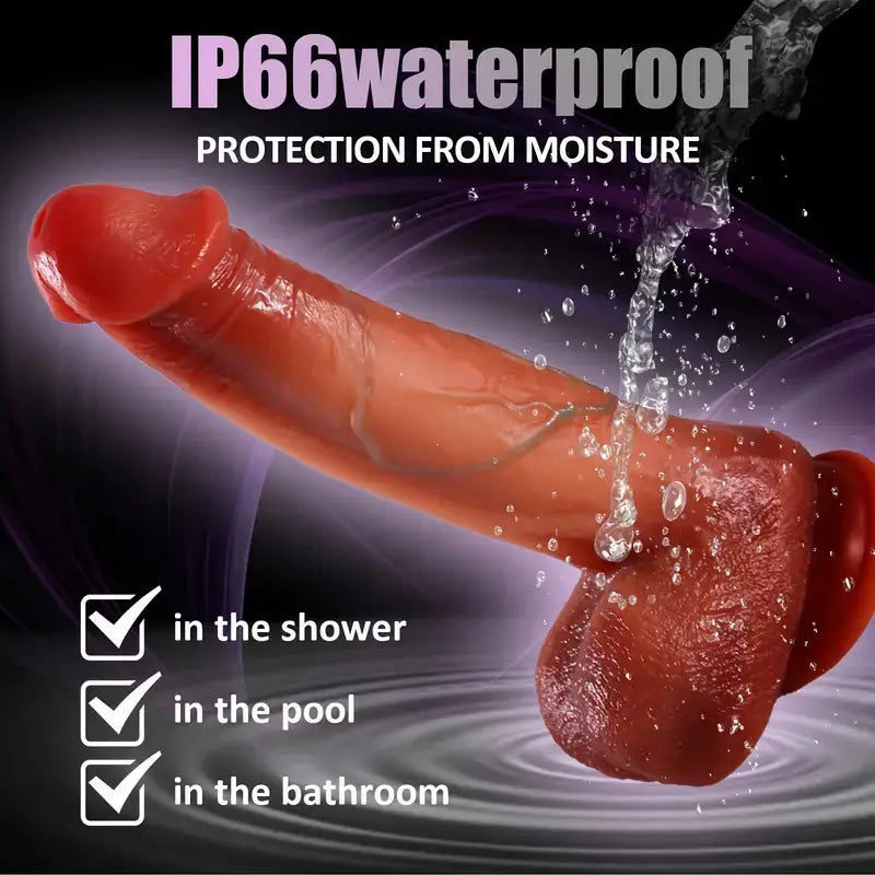 CYRUS Realistic 8.66IN Thrusting Swinging Vibrating Heating Bloodshot Dildo for G-spot Anal Stimulation