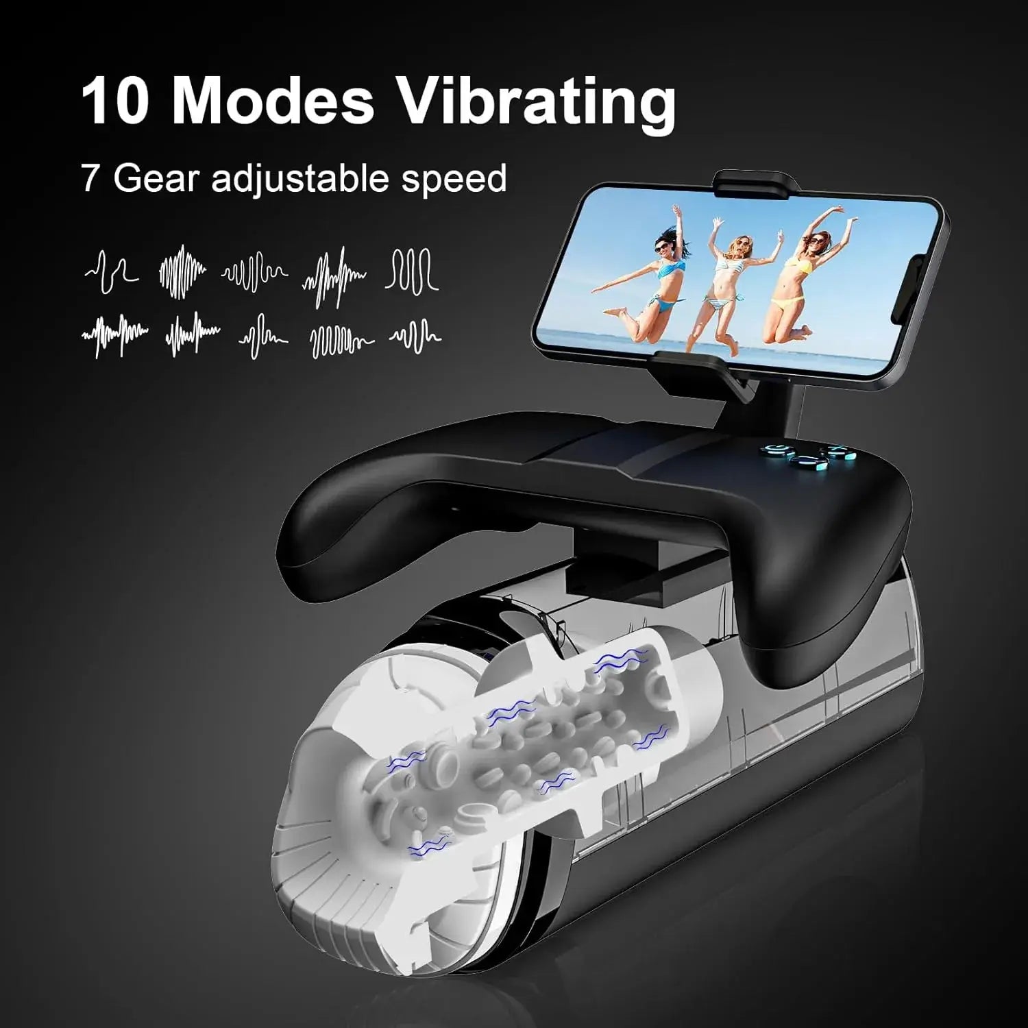 Carson – Auto 7 Suction & 7 Vibration Heating With Stroker Phone Holder & Handle Control