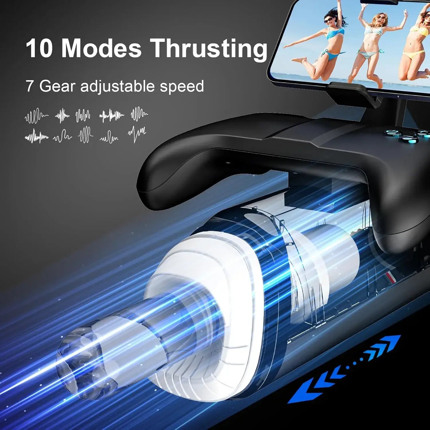 Carson – Auto 7 Suction & 7 Vibration Heating With Stroker Phone Holder & Handle Control