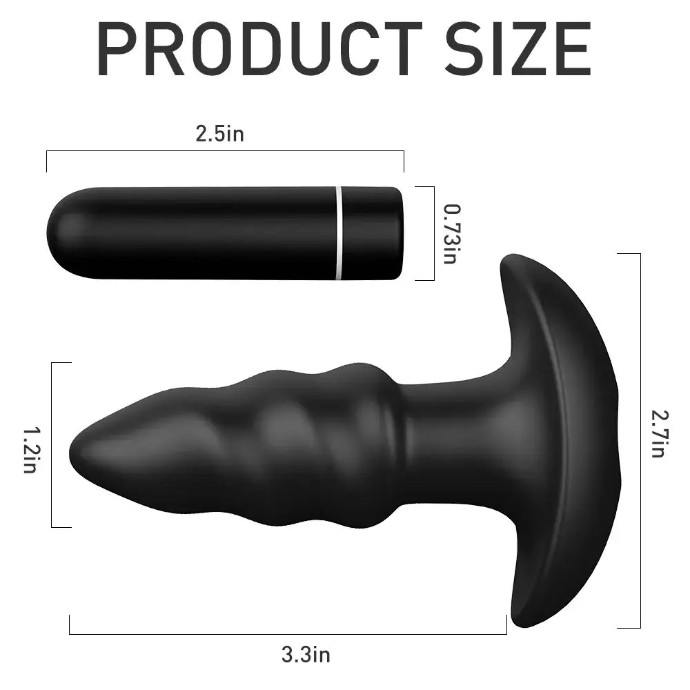 Corkscrew C Anal Sex Toy Vibrating Butt Plug